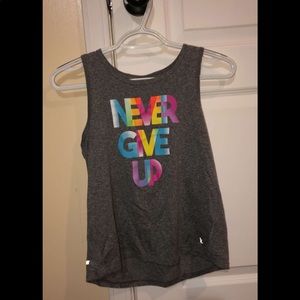 “Never Give Up”  racer back tank | danskin | 10-12
